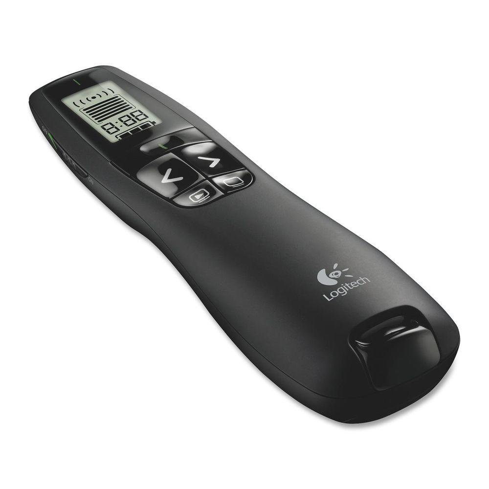 Logitech Professional Wireless Presenter R800 with Green Laser Pointer  100ft Projection  Black
