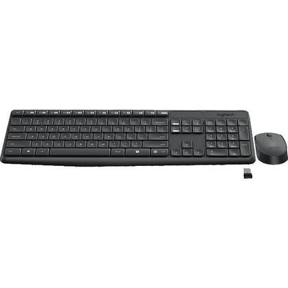 Logitech MK235 - Keyboard and mouse set - wireless - 2.4 GHz - French
