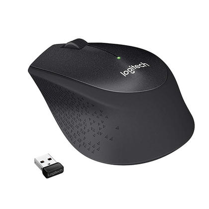 Logitech M330 SILENT PLUS Wireless Mouse  2.4GHz with USB Nano Receiver  1000 DPI Optical Tracking  2-year Battery Life  Compatible with PC  Mac  Laptop  Chromebook  Black