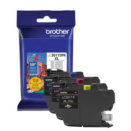 Brother LC3017 Cyan Ink Cartridge, High Yield, LC3017CS