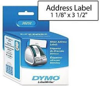 DYMO Authentic LW White Mailing Address Labels  DYMO Labels for LabelWriter Label Printers  1-1/8  x 3-1/2   2 Rolls of 350 (700 Total)