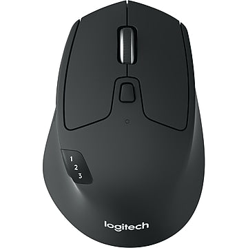 Logitech M720 Triathlon Multi-Device Wireless Mouse  Bluetooth  USB Unifying Receiver  1000 DPI  6 Programmable Buttons  2-Year Battery  Compatible with Laptop  PC  Mac  iPadOS