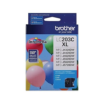 Brother LC203 Cyan Ink Cartridge High Yield (LC203CS) 1106360