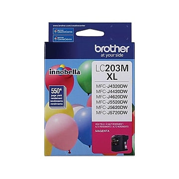 Brother LC203 Magenta Ink Cartridge High Yield (LC203MS) 1106361