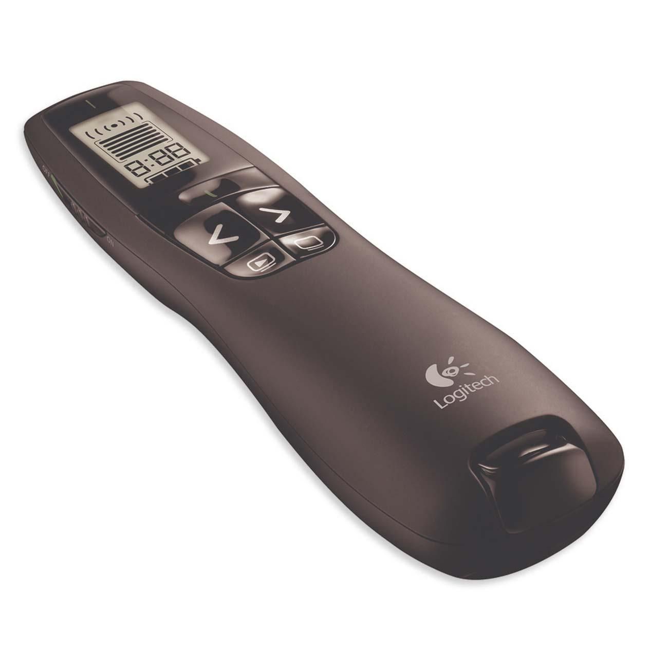 Logitech Professional Wireless Presenter R800 with Green Laser Pointer  100ft Projection  Black