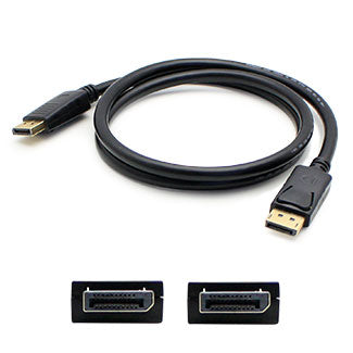 AddOn DISPLAYPORT3F AddOn 91.00cm (3.00ft) DisplayPort Male to Male Black Cable - 100% compatible with select devices.